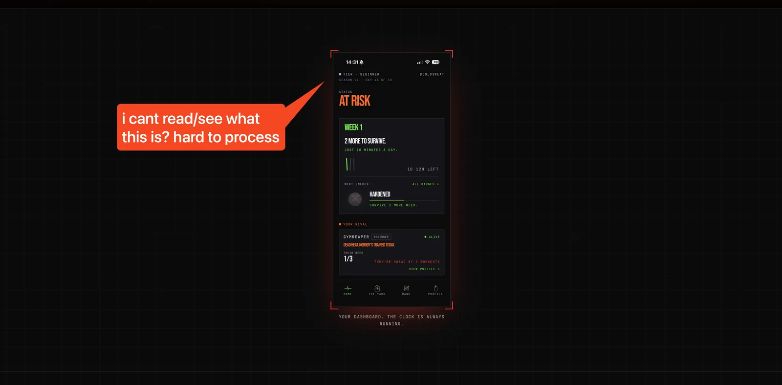 Screenshot from launch review