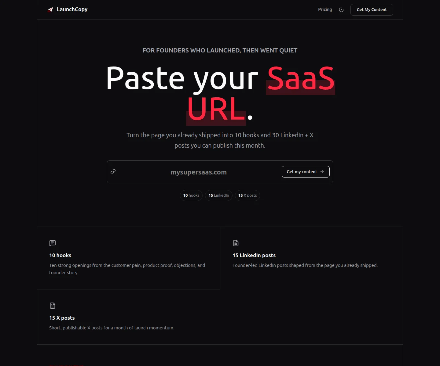 Website hero captured during scan