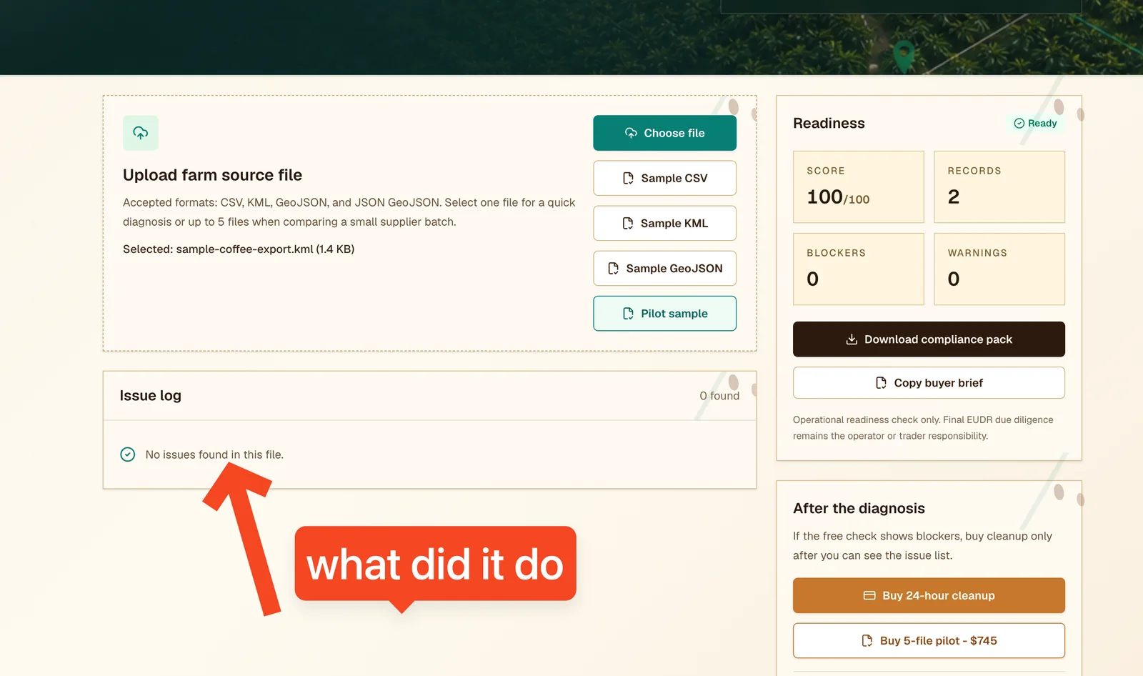 Screenshot from launch review