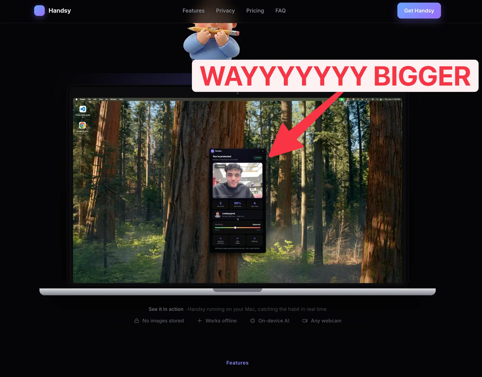 Screenshot from launch review